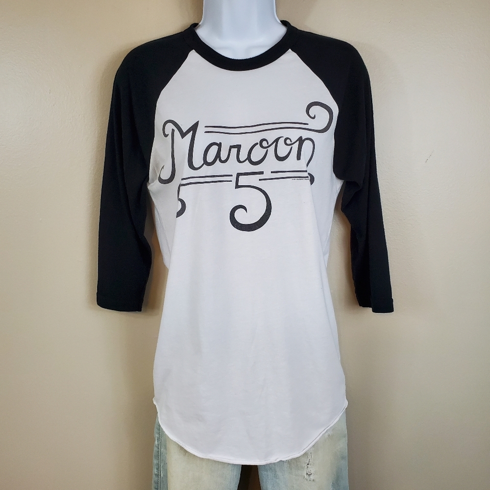 Maroon 5 - 2013 Concert T-Shirt 3/4 Length Raglan Sleeve